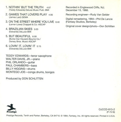 Teddy Edwards : Nothin' But The Truth! (CD, Album, RE, RM)