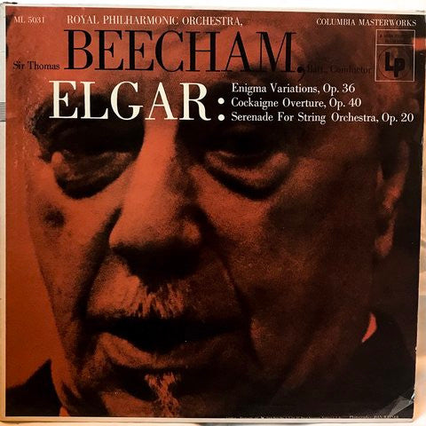 Sir Thomas Beecham, The Royal Philharmonic Orchestra, Sir Edward Elgar : Elgar: Enigma Variations, Op. 36 - Cockaigne Overture, Op. 40 - Serenade For String Orchestra, Op. 20 (LP, Album, Mono)
