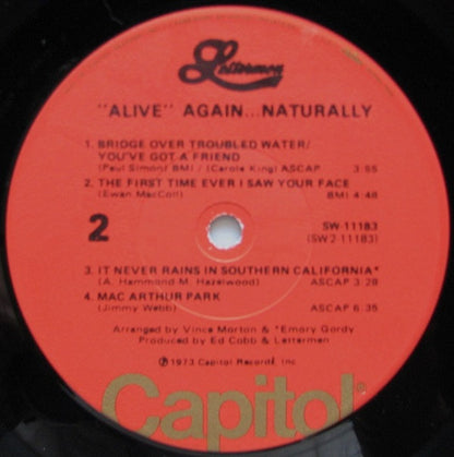 The Lettermen : "Alive" Again...Naturally (LP, Album, Los)
