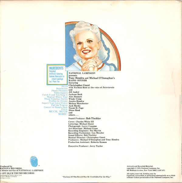 National Lampoon : Radio Dinner (LP, Album, RE, Ter)