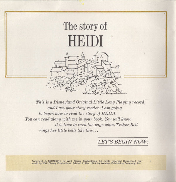 Unknown Artist : The Story Of Heidi (7", RP)