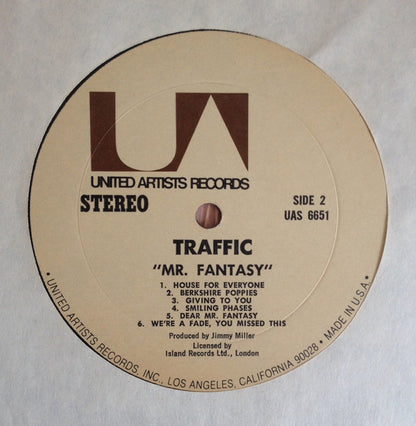 Traffic : Mr. Fantasy (LP, Album, RP, Mon)