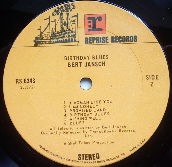 Bert Jansch : Birthday Blues (LP, Album, RE)