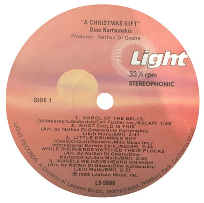 Dino Kartsonakis : A Christmas Gift Of Love (LP, Album)