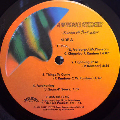 Jefferson Starship : Freedom At Point Zero (LP, Album, Ind)