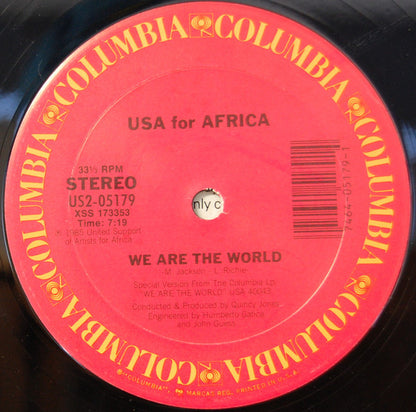 USA For Africa : We Are The World (12", Single)