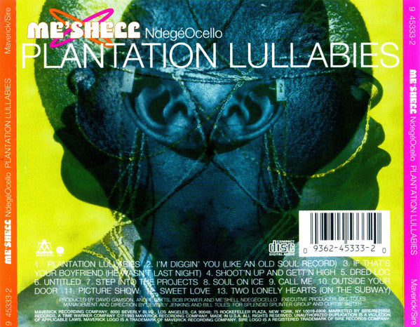 Me'Shell NdegéOcello : Plantation Lullabies (CD, Album, RP)