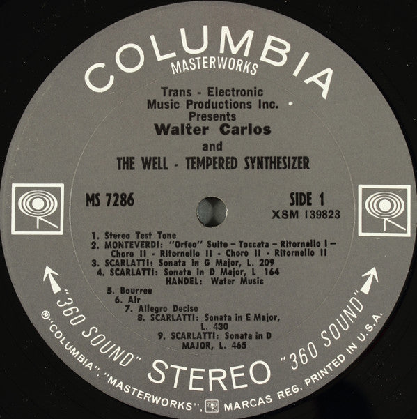 Walter Carlos : The Well-Tempered Synthesizer (LP, Album)