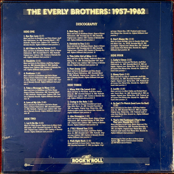 Everly Brothers : The Everly Brothers: 1957-1962 (2xLP, Comp, Mono, RM + Box)