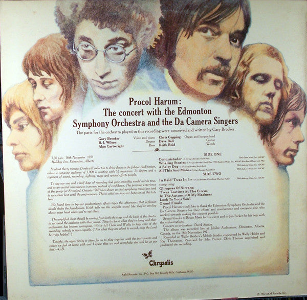 Procol Harum : Live - In Concert With The Edmonton Symphony Orchestra (LP, Album, Ter)
