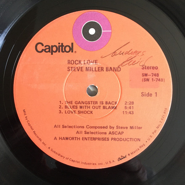 Steve Miller Band : Rock Love (LP, Album, Win)