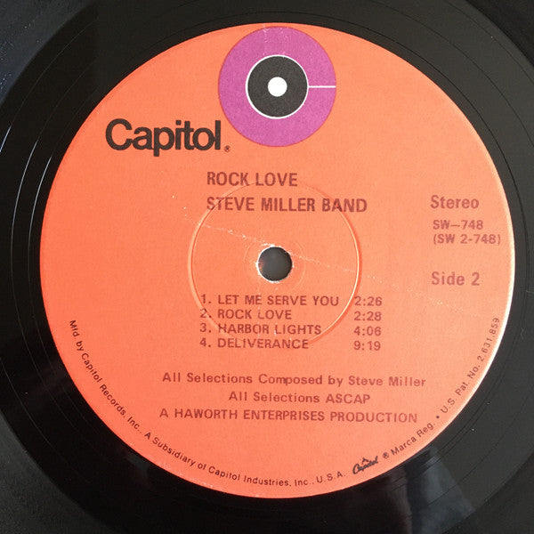 Steve Miller Band : Rock Love (LP, Album, Win)