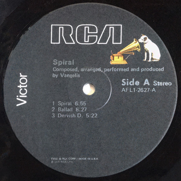 Vangelis : Spiral (LP, Album, Ind)