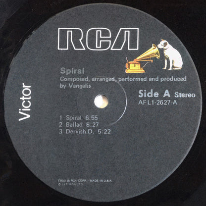 Vangelis : Spiral (LP, Album, Ind)
