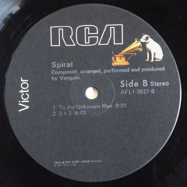 Vangelis : Spiral (LP, Album, Ind)