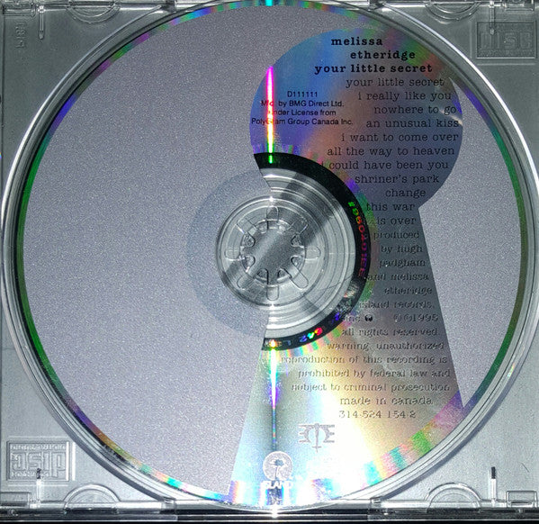 Melissa Etheridge : Your Little Secret (CD, Album, Club)