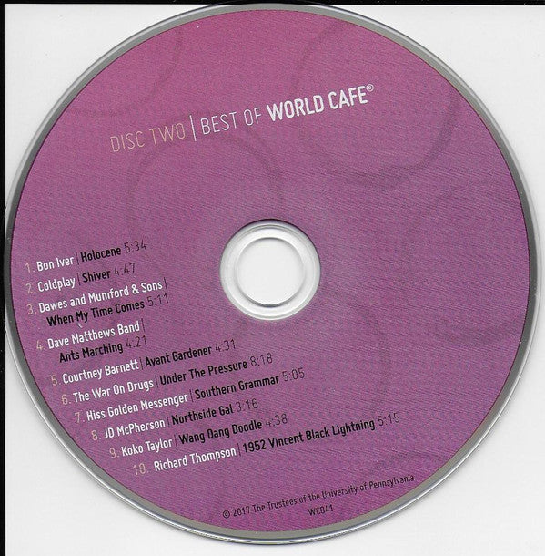 Various : Live At The World Cafe 25th Anniversary Edition Volume 41 (2xCD, Comp, Smplr)