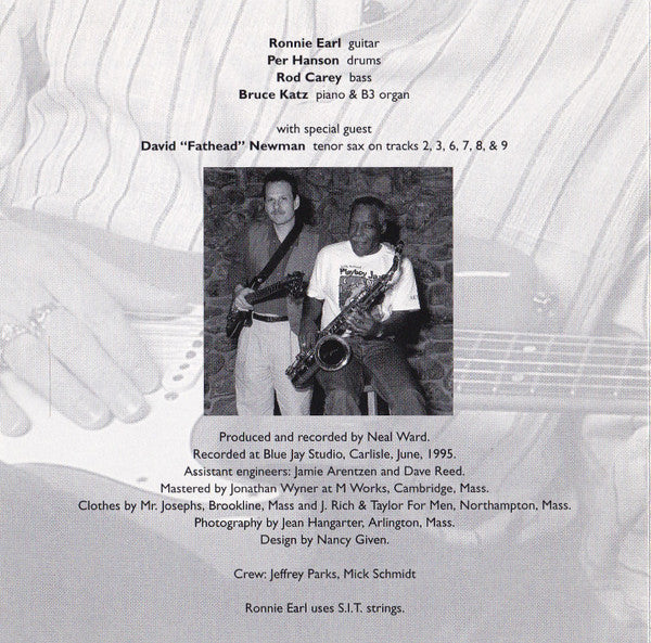 Ronnie Earl And The Broadcasters Featuring Per Hanson, Rod Carey And Bruce Katz : Grateful Heart - Blues & Ballads (CD, Album)