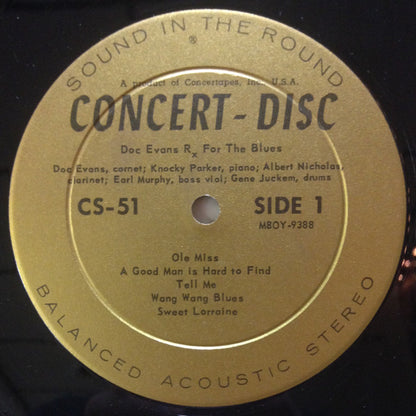 Doc Evans : "Doc" Evans' Rx For The Blues (LP, Album, Aud)