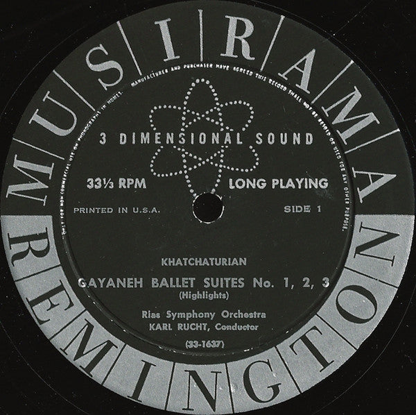 Aram Khatchaturian, RIAS Symphonie-Orchester Berlin, Karl Rucht : Gayaneh Ballet Suites (Highlights) (LP)