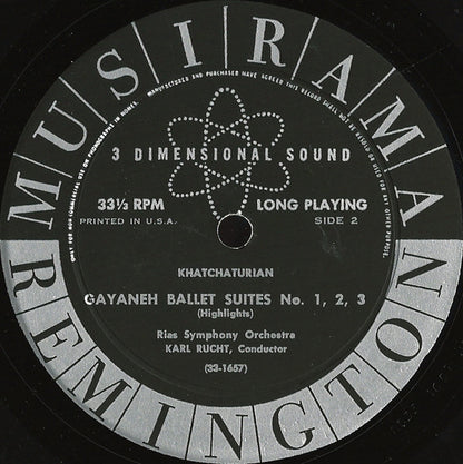Aram Khatchaturian, RIAS Symphonie-Orchester Berlin, Karl Rucht : Gayaneh Ballet Suites (Highlights) (LP)
