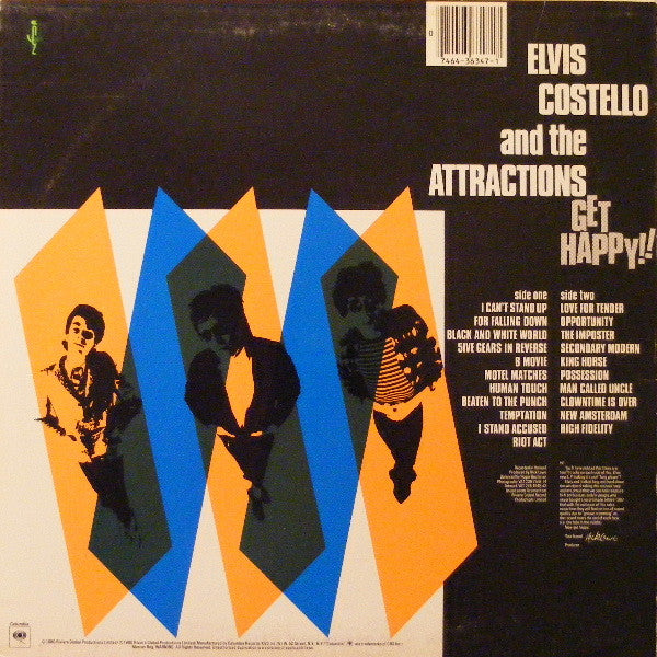 Elvis Costello & The Attractions : Get Happy!! (LP, Album)