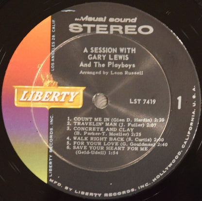 Gary Lewis & The Playboys : A Session With Gary Lewis And The Playboys (LP, Album)