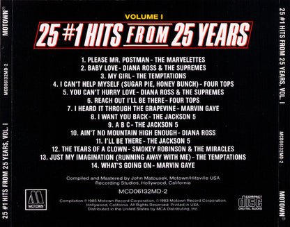 Various : 25 #1 Hits From 25 Years (Volume I) (CD, Comp, Mad)
