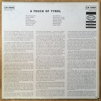 Various : A Touch Of Tyrol (LP, Comp, Mono)
