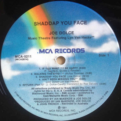 Joe Dolce : Shaddap You Face (LP, Album, Pin)