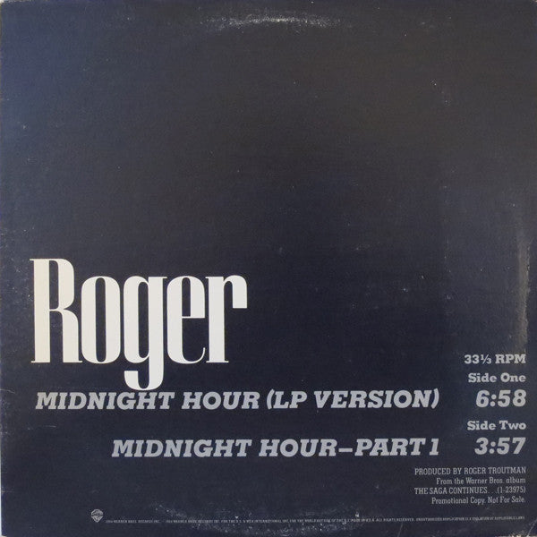 Roger Troutman : Midnight Hour (12", Single, Promo)