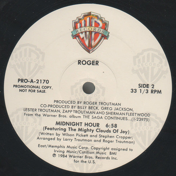 Roger Troutman : Midnight Hour (12", Single, Promo)