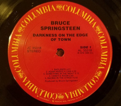 Bruce Springsteen : Darkness On The Edge Of Town (LP, Album)