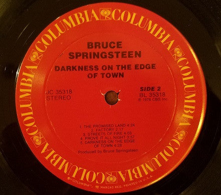Bruce Springsteen : Darkness On The Edge Of Town (LP, Album)