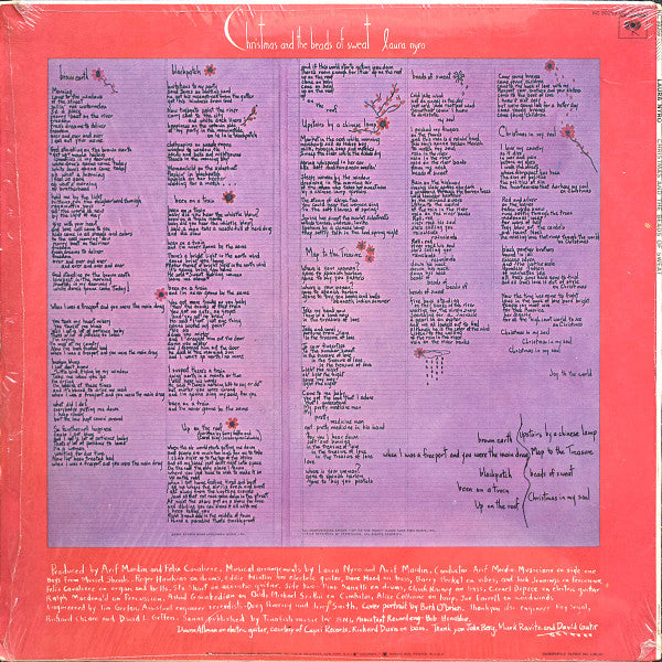 Laura Nyro : Christmas And The Beads Of Sweat (LP, Album, Pit)