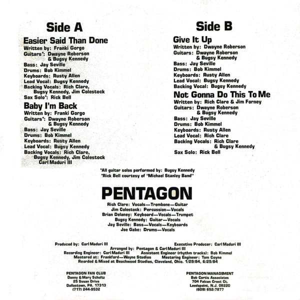 Pentagon (5) : 4 Sides Of (12", EP)
