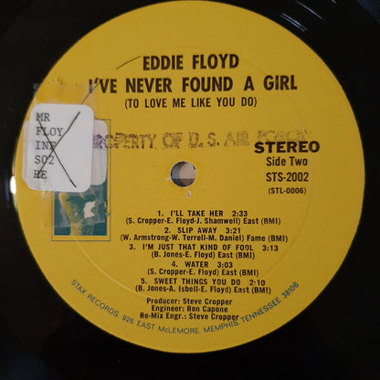 Eddie Floyd : I've Never Found A Girl (LP, Album, Mon)