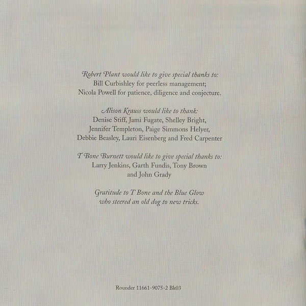 Robert Plant | Alison Krauss : Raising Sand (CD, Album, RE)