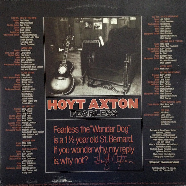 Hoyt Axton : Fearless (LP, Album, Mon)