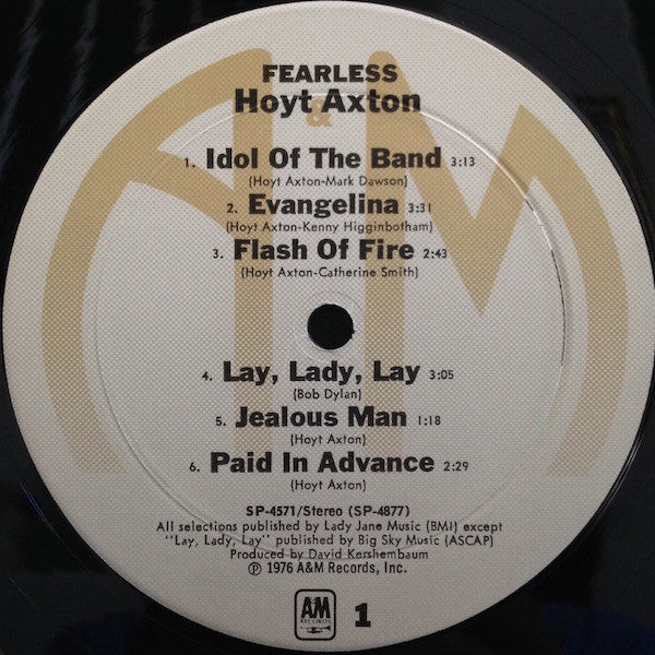 Hoyt Axton : Fearless (LP, Album, Mon)