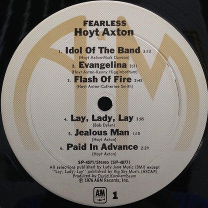 Hoyt Axton : Fearless (LP, Album, Mon)