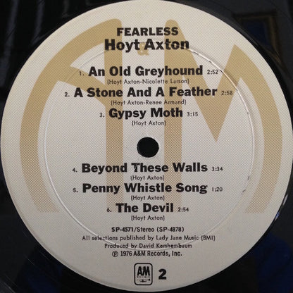 Hoyt Axton : Fearless (LP, Album, Mon)