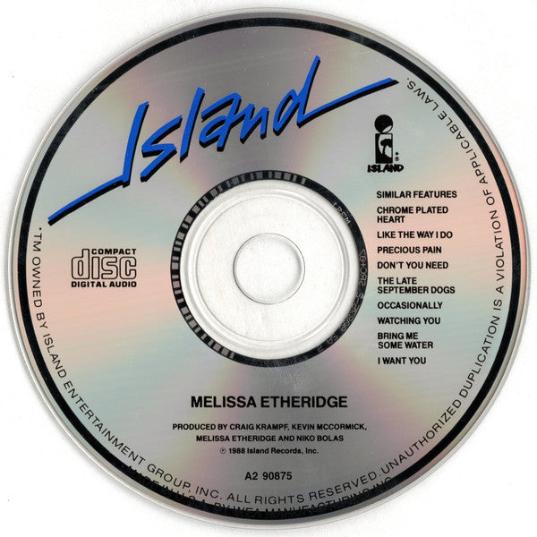 Melissa Etheridge : Melissa Etheridge (CD, Album, Club)