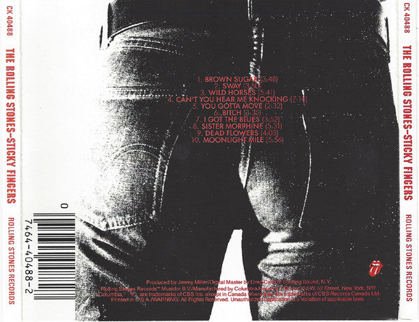 The Rolling Stones : Sticky Fingers (CD, Album, RE)