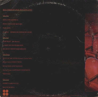 Kansas (2) : Two For The Show (2xLP, Album, Pit)