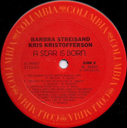 Barbra Streisand, Kris Kristofferson : A Star Is Born (LP, Album, Ter)