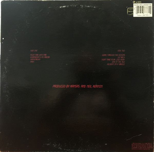 Kansas (2) : Drastic Measures (LP, Album, Pit)