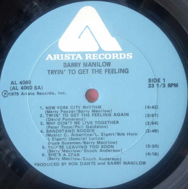 Barry Manilow : Tryin' To Get The Feeling (LP, Album)