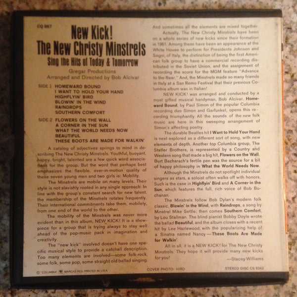 The New Christy Minstrels : New Kick! (Reel, 4tr Stereo, Album)