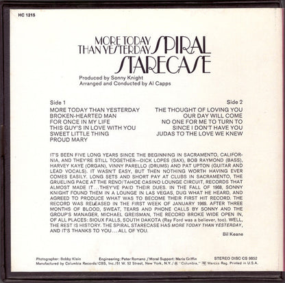 Spiral Starecase : More Today Than Yesterday (Reel, 4tr Stereo, 7" Reel, Album)